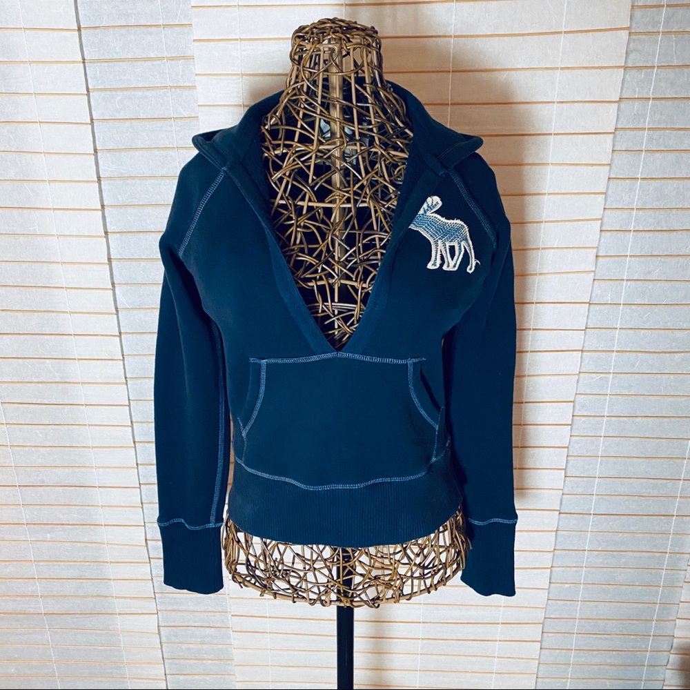 Y2K abercrombie kids v-neck hoodie